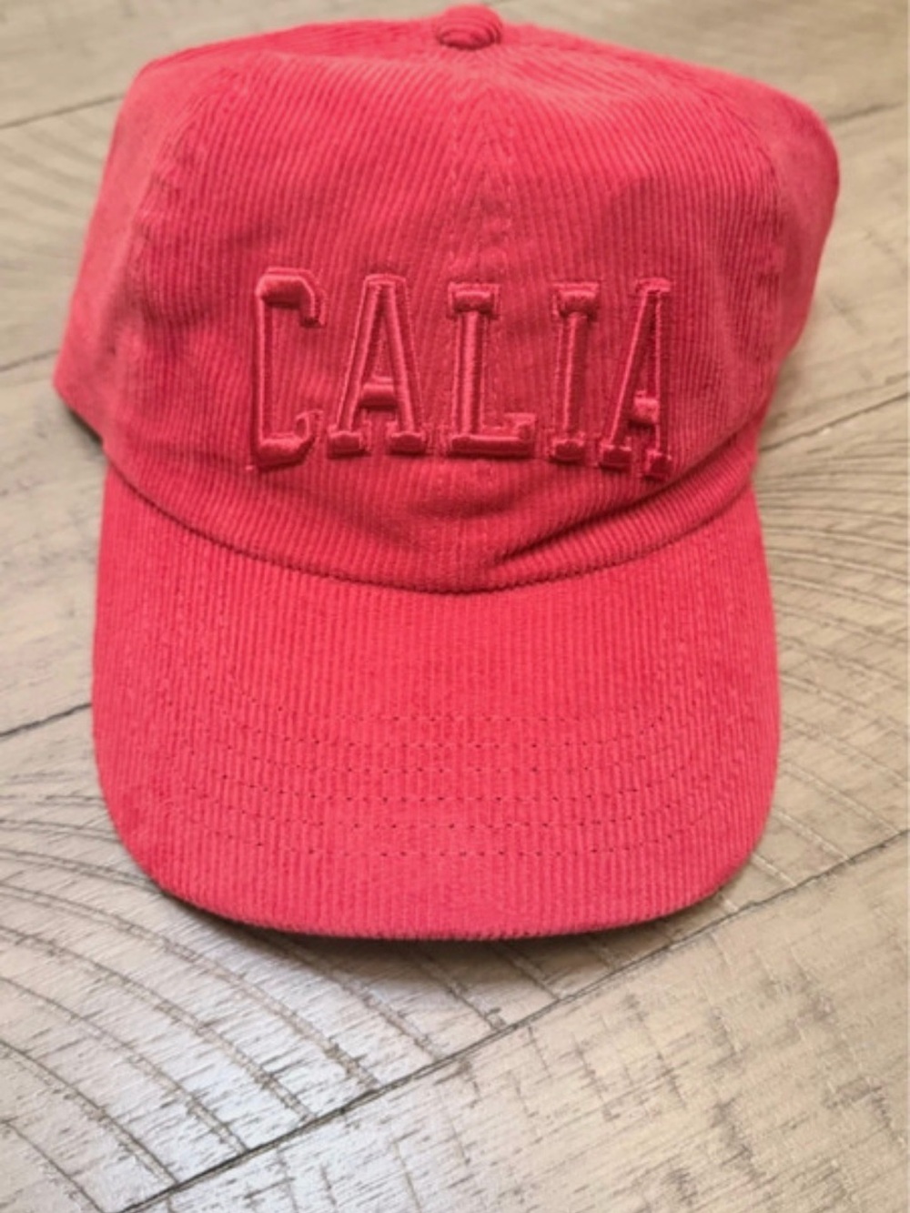 CALIA by Carrie Underwood Red Corduroy Baseball Cap